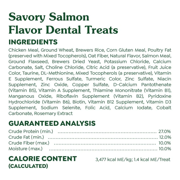 FELINE GREENIES Adult Natural Dental Care Cat Treats, Savory Salmon Flavor, 4.6 oz. Pouch - Image 7