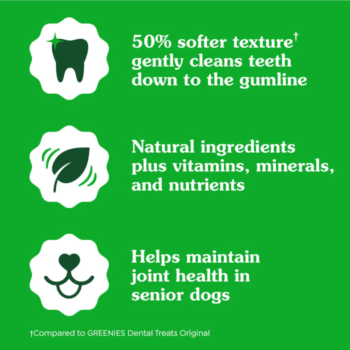 GREENIES Aging Care TEENIE Natural Dog Dental Care Chews Oral Health Dog Treats, 27 oz. Pack (96 Treats) - Image 6