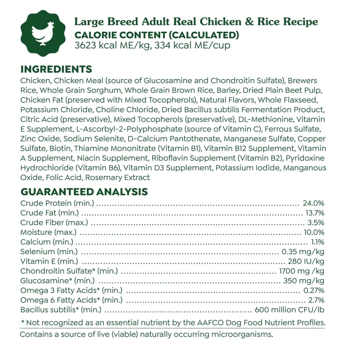 Greenies Smart Essentials Adult Large Breed High Protein Dry Dog Food Real Chicken & Rice Recipe, 30 lb. Bag - Image 8