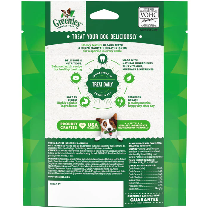 GREENIES Original TEENIE Natural Dental Care Dog Treats, 6 oz. Pack (22 Treats) - Image 3
