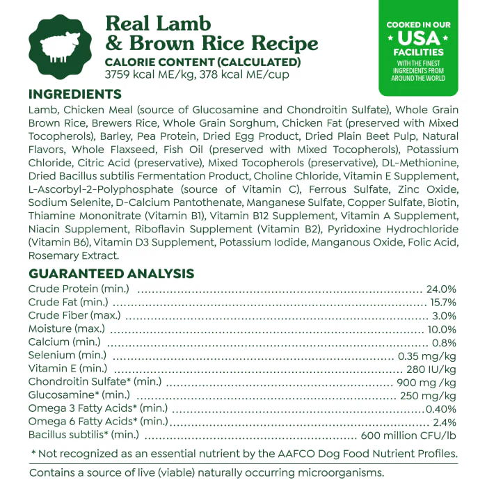Greenies Smart Essentials Sensitive Digestion & Skin Adult Dry Dog Food Real Lamb & Brown Rice Recipe, 15 lb. Bag - Image 9